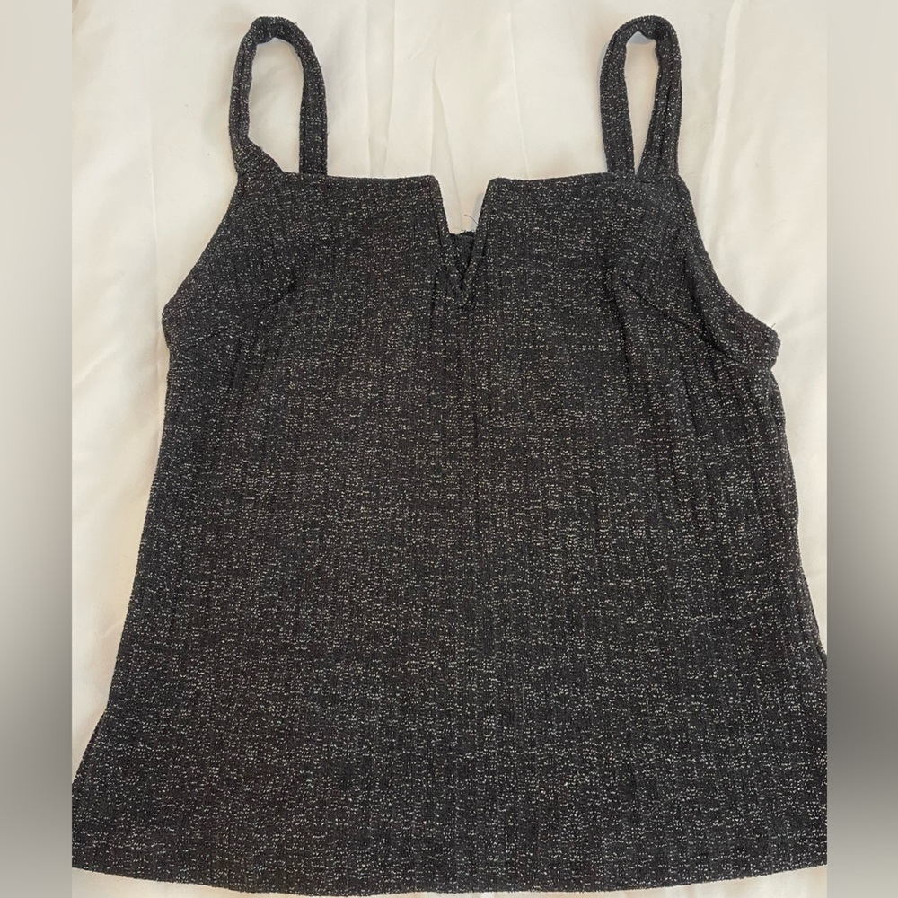 SHEIN Black Glittery Top Size XL